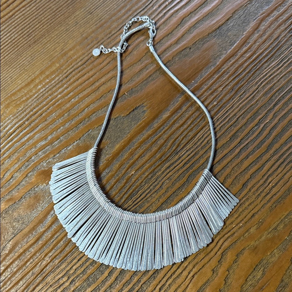 Stella & Dot Silver Fringe Necklace